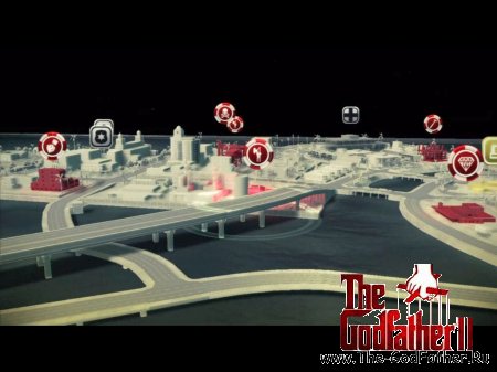 Карта города с дорогами и отметками, общий план